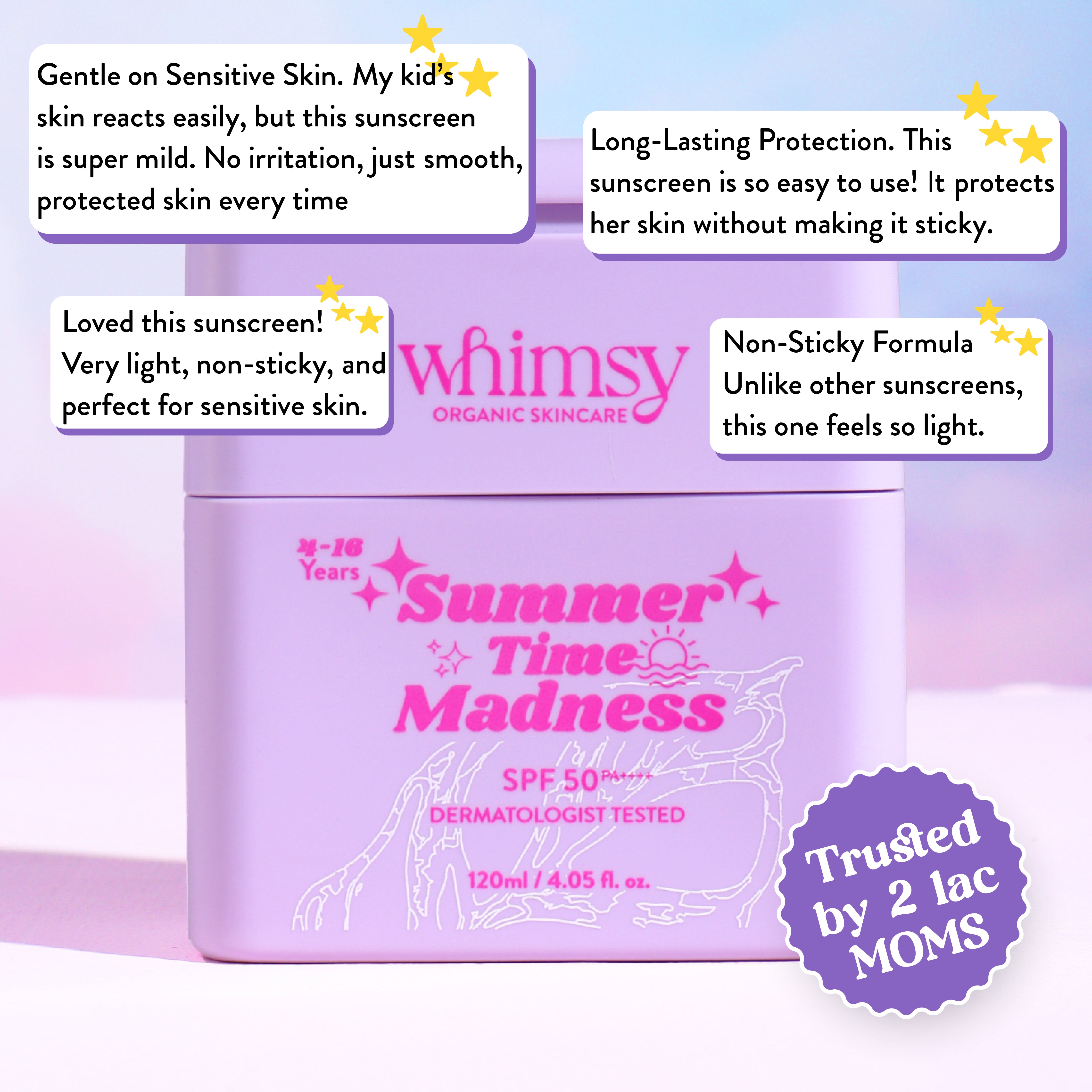 Whimsy Summer Time Madness Sunscreen 50+ - 120 ML (4-16 Years)