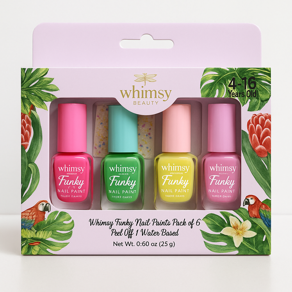 Whimsy Funky Nail Paint Kit- Pack of 6