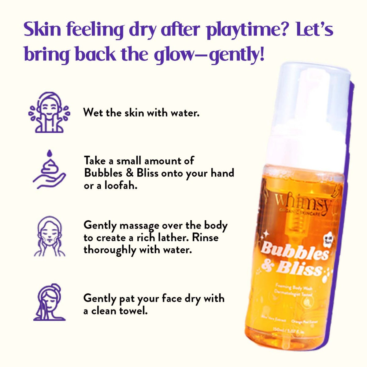 Whimsy Clean Whimsy Bubbles & Bliss Foaming Body Wash - 150ml